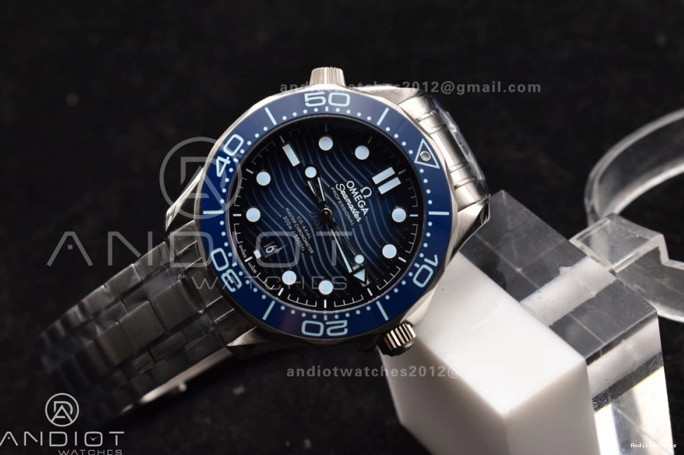 VSF Functional 1068 SS Best 300 Bracelet Dial Blue 1:1 Summer on Edition A Seamaster 0329